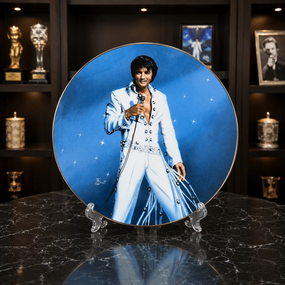 Elvis Presley Delphi Bradford Exchange Elvis King of Las Vegas Plate 1991 #22250